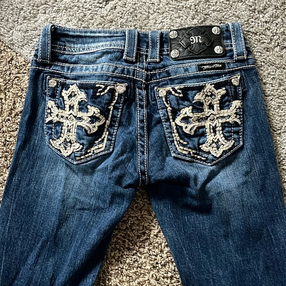 Miss Me jeans, Slightly worn, Few gems missing - Picture 1 of 5